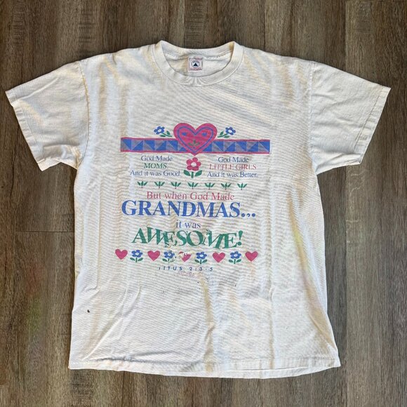 Other - Vintage Grandmas Awesome T-Shirt - size Large Single Stitch